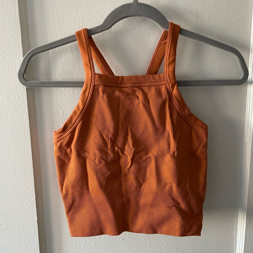 Athleta Aurora Seamless High Neck, V Back Tank Top